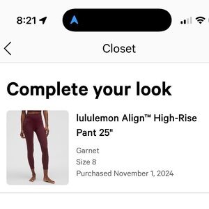 lululemon athletica Garnet Align High-Rise Pant 25"